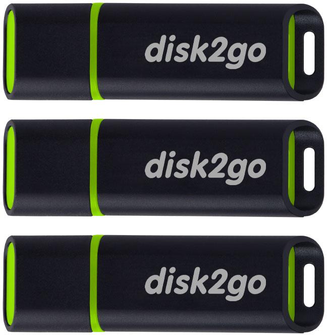 Produktbild Disk2go Passion 2.0 3-Pack (16 GB, USB-A)