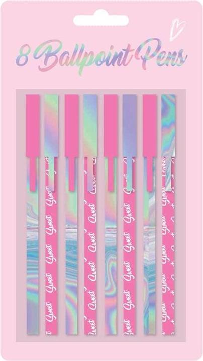 The Design Group Swirl Ballpoint Pen (Pack of 8) (Colored, 8 x)