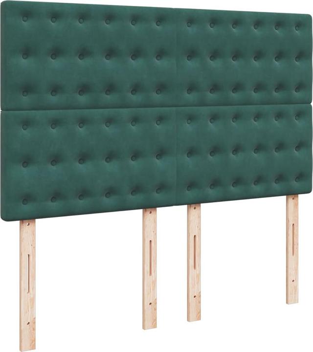 Immagine prodotto VidaXL Letto a molle Letto imbottito con materasso verde scuro 140x200cm in velluto (140 x 200 cm, 140 x 200 cm)