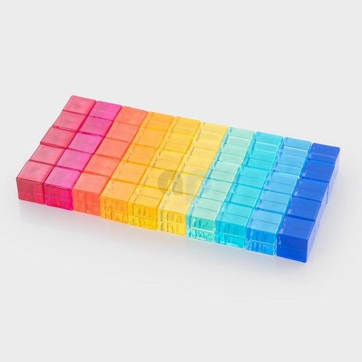 Actual product image TickiT 50 colored and transparent acrylic cubes