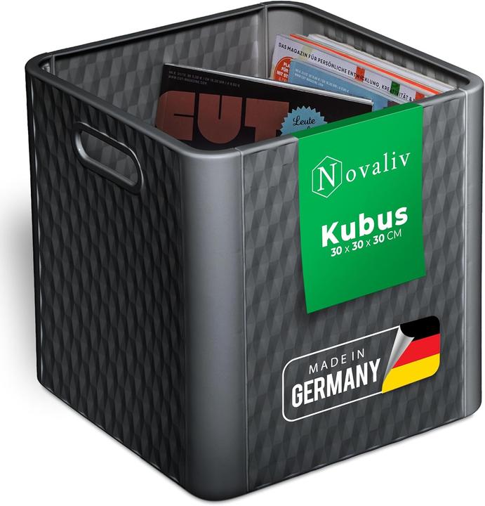 Immagine prodotto Novaliv Box 30x30x30 cm Kunststoff Boxen für Kallax Regal Körbe 30x30 Aufbewahrungsbox Regal als Sch (30 x 30 x 30 cm, 25 l)