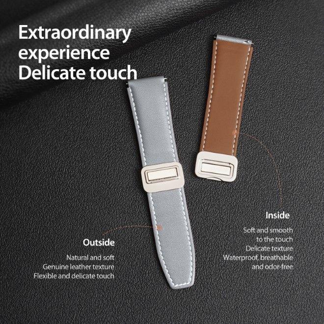 Image du produit Dux Ducis YA Series Bracelet en cuir véritable (22 mm, Cuir véritable, Galaxy Watch3 (45mm), Gear S3 Classic, Gear S3 Frontier)