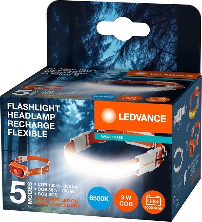 Immagine prodotto Ledvance Torcia Elettrica A Testa Ricaricabile 3w 300lm Ip20 (300 lm)