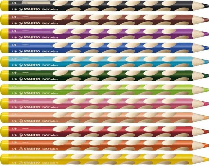 Image du produit STABILO EASYcolors crayon de couleur ergonomique pour gauchers (Multicolore, 12 x)