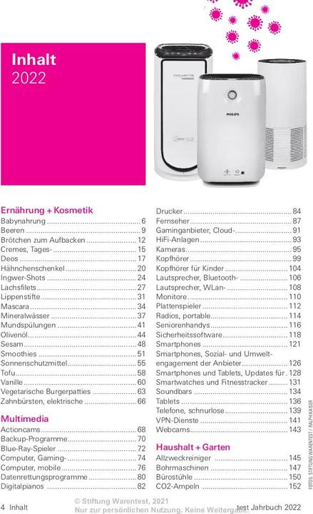 Produktbild test Jahrbuch 2022 (Deutsch)