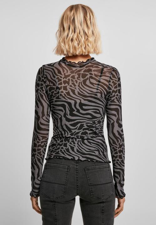 Produktbild Urban Classics Ladies AOP Mesh Turtleneck Longsleeve (S)