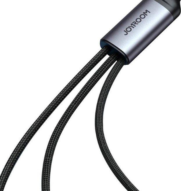 Actual product image Joyroom Cable Speedy USB SA21-1T3, 3 in 1/ 30W/Cable 1.2m (black) (1.20 m)