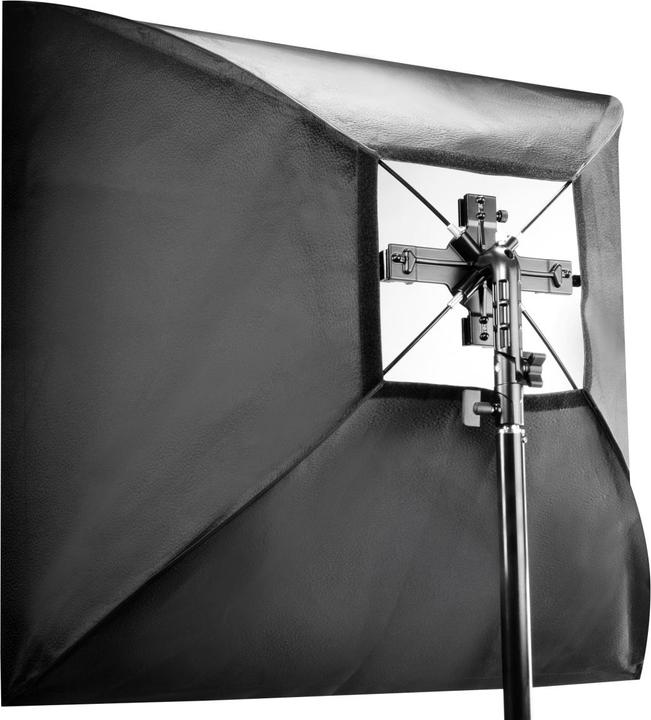 Produktbild Walimex 4f. Blitzhalter inkl. Softbox 90x90cm (Softbox, 90 cm)