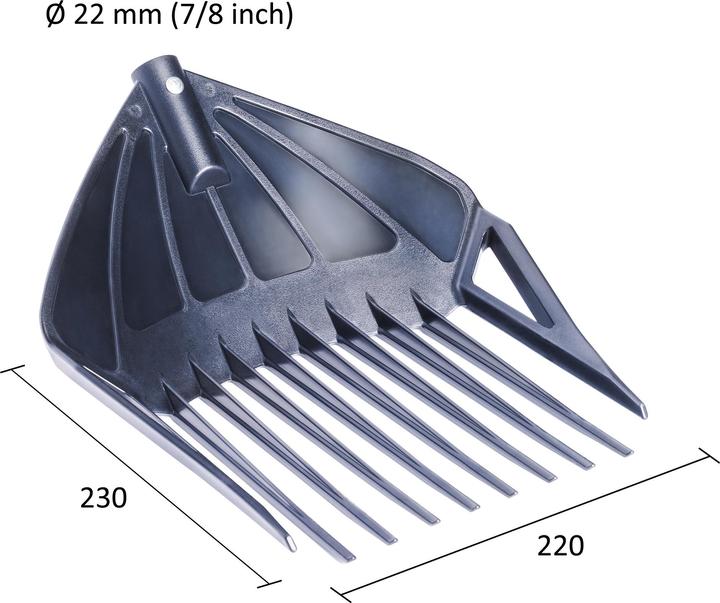 Image du produit UPP Pelle de cour & jardin petite 3 en 1 Râteau Pelle Tamis Manche télescopique Aluminium