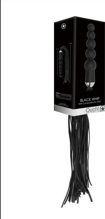 Image du produit Ouch! Black Whip avec gode en silicone incurvé