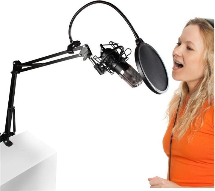Image du produit Maono AU-A03 podcast microfoon set, condensator microfoon incl. beweegbare arm en filter zwart