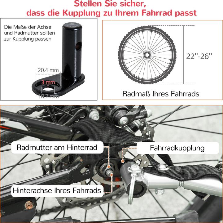 Produktbild Homcom Kinderanhänger mit Staufach
