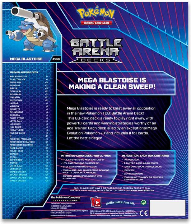 Produktbild Pokémon Battle Arena Deck Turtok (Englisch, Deck)
