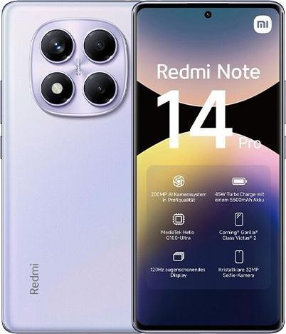 Xiaomi Redmi Note 14 Pro (512 GB, Aurora Purple, 6.67", 200 Mpx)