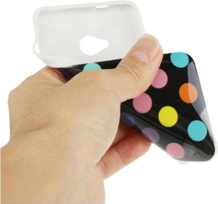 Actual product image König Design Protective cover TPU Case for mobile HTC One M7 Black / Colourful (HTC One M7)