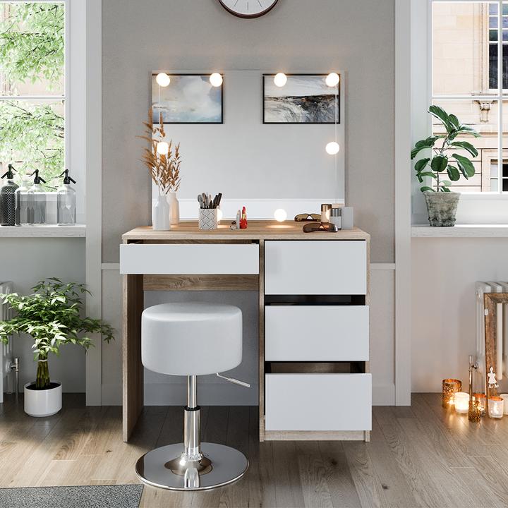 Actual product image Vicco Sherry with stool and lighting (90 x 75 x 40 cm)