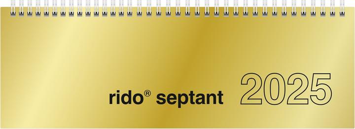 Produktbild Rido Schreibtischquerkalender Septant 30,5x10,5cm 1 Woche/2 Seiten Chromolux gold 2025 (Deutsch)