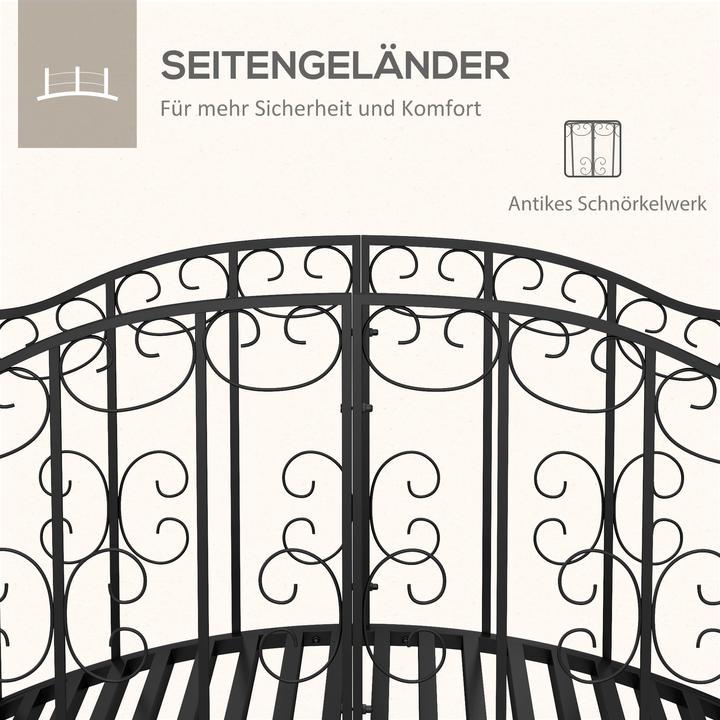 Produktbild Outsunny Gartenbrücke mit Ornamentgeländer