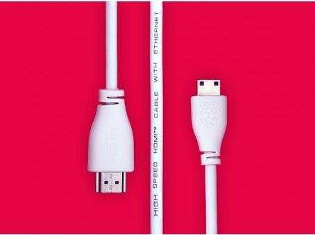 Produktbild Raspberry Pi Official HDMI to mini HDMI cable 1m white (Pi0) (Kabel)