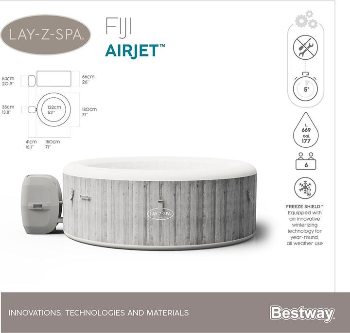Immagine prodotto Bestway Lay-Z-Spa Fijii 180x66cm Airjet (4 pers.)