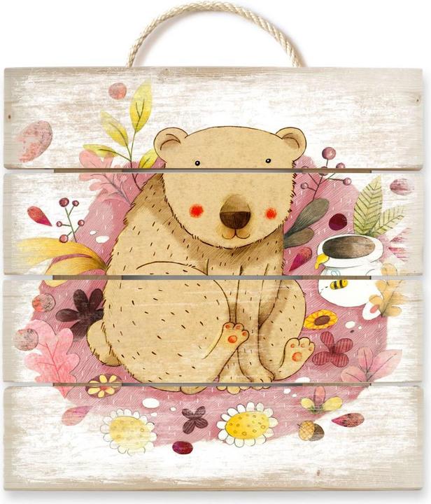 Image du produit Trenddeko Loske - Ours avec pot de miel (40 x 41,5 cm)