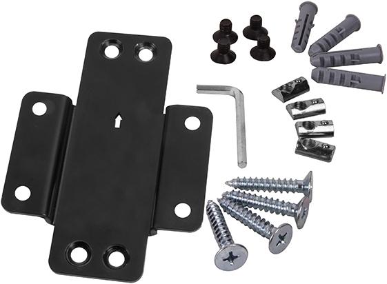 Produktbild b-tech BT8390-WFK2 - Schelle - Schwarz - 126 mm - 19 mm - 178 mm - 4,9 cm (Wand)