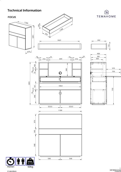 Immagine prodotto Temahome Focus (110 x 109 cm)