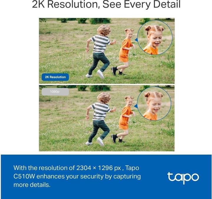 Produktbild TP-Link Tapo C510W 3MP 360° Outdoor Kamera MicroSD (2304 x 1296 Pixels)