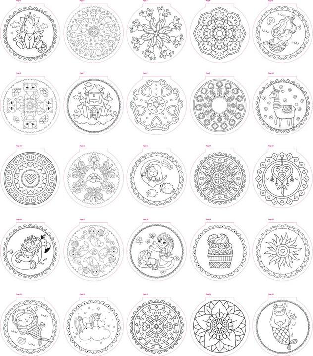 Produktbild Grafix Mandala-Malbuch, 25 Malseiten