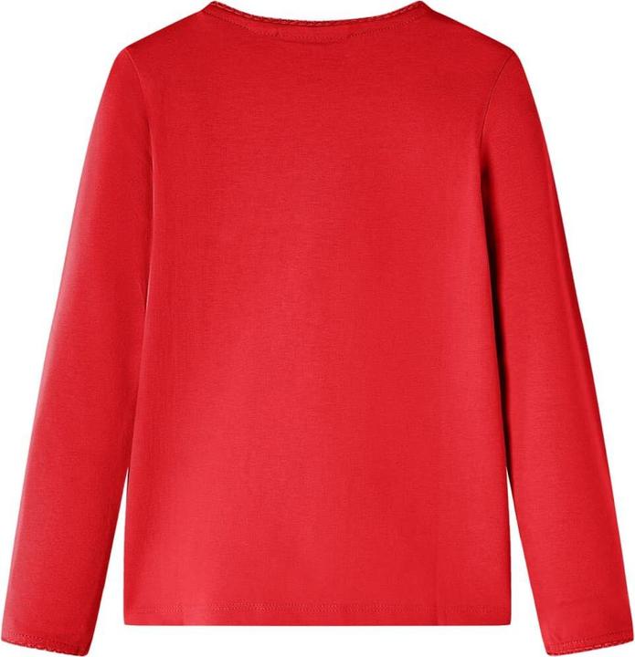 Actual product image VidaXL Children's long-sleeved shirt red 92,Material: 95 % cotton. 5 (92)