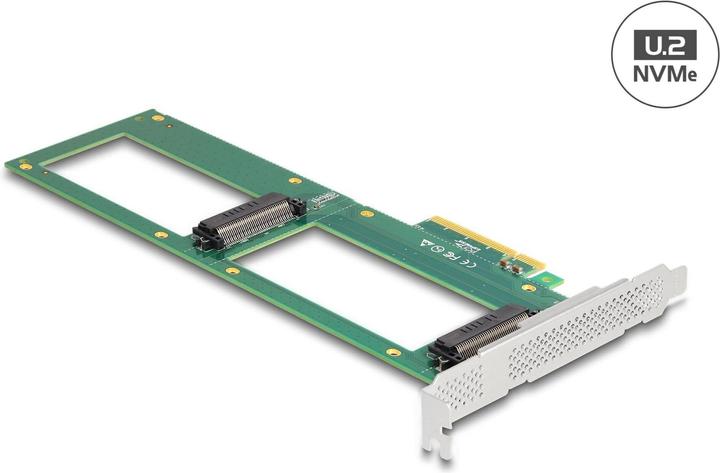 Actual product image Delock PCI Express 4.0 x8 card to 2 x internal U.2 NVMe SFF-8639