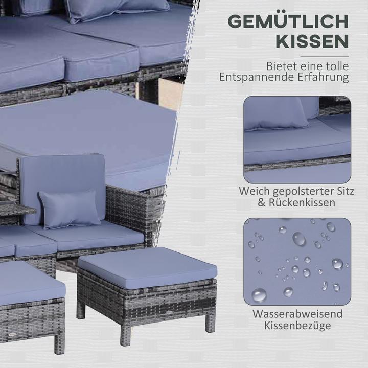 Produktbild Outsunny Rattan-Sitzgruppe als 3-teiliges Set
