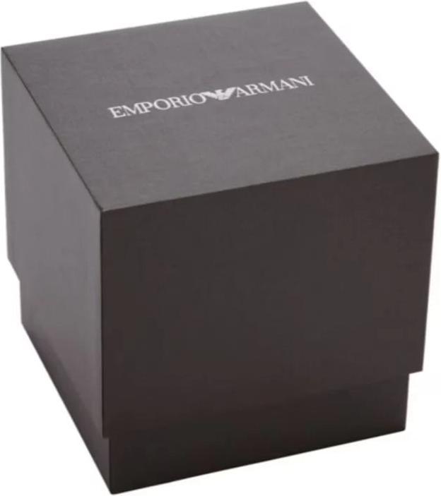 Actual product image Emporio Armani Luigi chronograph in black stainless steel men's watch (Chronograph)