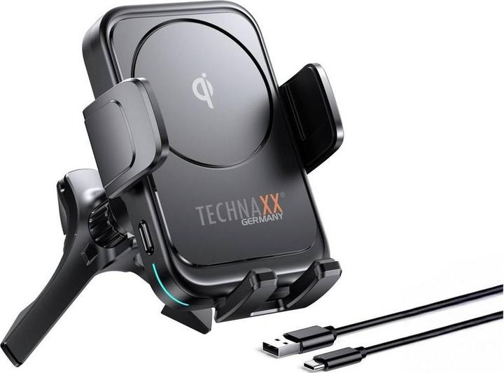 Actual product image Technaxx Kfz-Smartphone-Halterung, Qi-kompatibel, 15 Watt