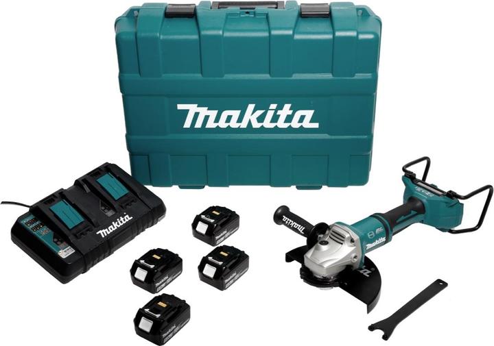 Immagine prodotto Makita DGA 900 PT4KX2 Smerigliatrice a batteria 36V (2x18V) 230mm + 4x Batterie 5,0Ah + Caricatore (230 mm)