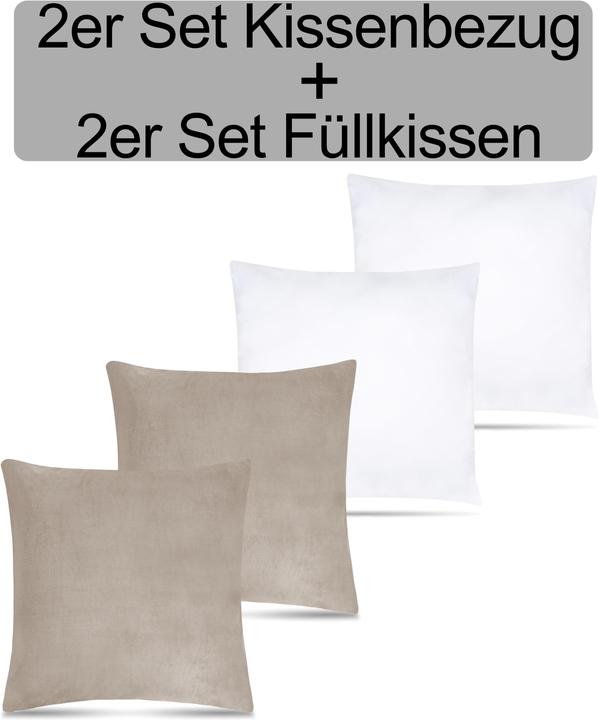 Produktbild Aspero 2er Set Kissenbezüge inkl. Füllung Tamara (45 x 45 cm)