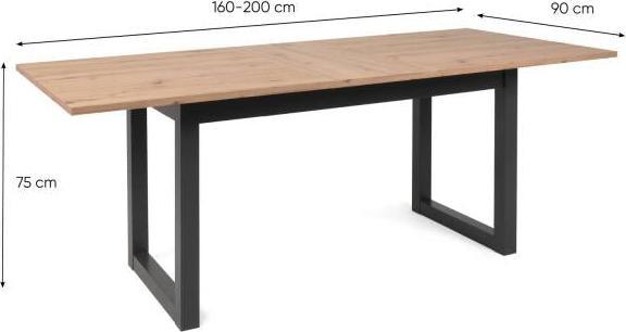 Image du produit Homestyle4u Style industriel (160 x 90 x 75 cm)
