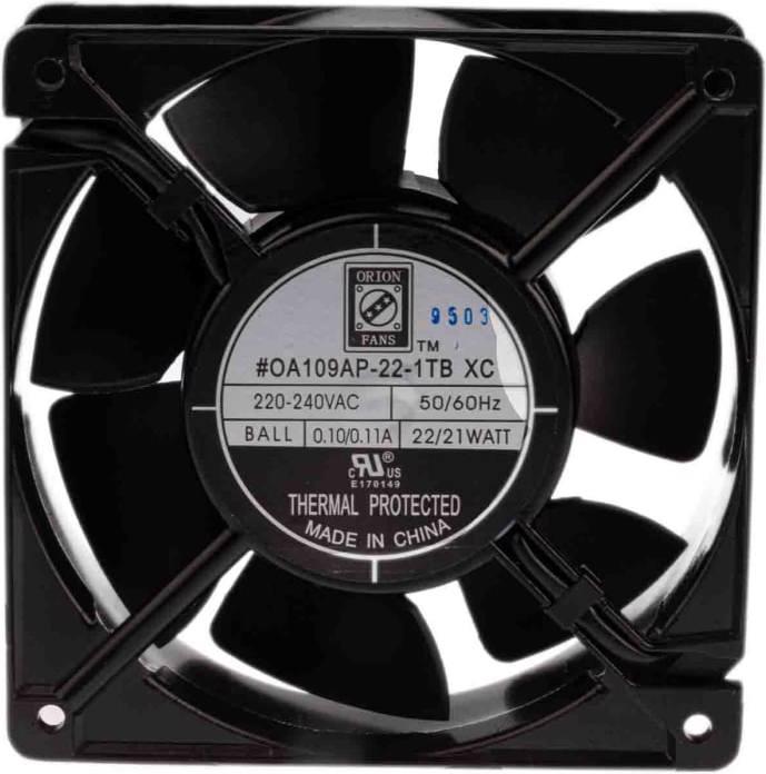 Image du produit Rs Pro Ventilateur axial AC, 120x38mm 222.7cu.m/h 230V