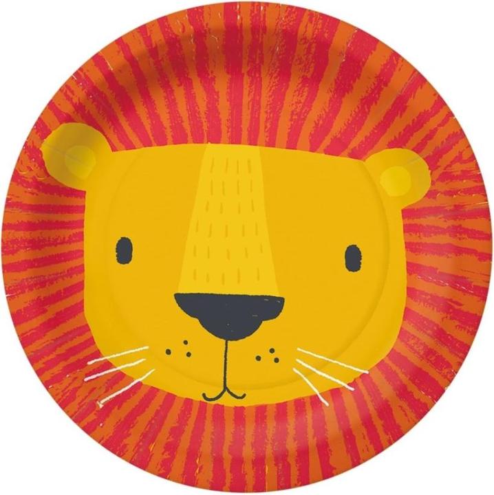Actual product image Sellmer Paper plates 10x lion yellow/orange, 18x18cm (10 x)