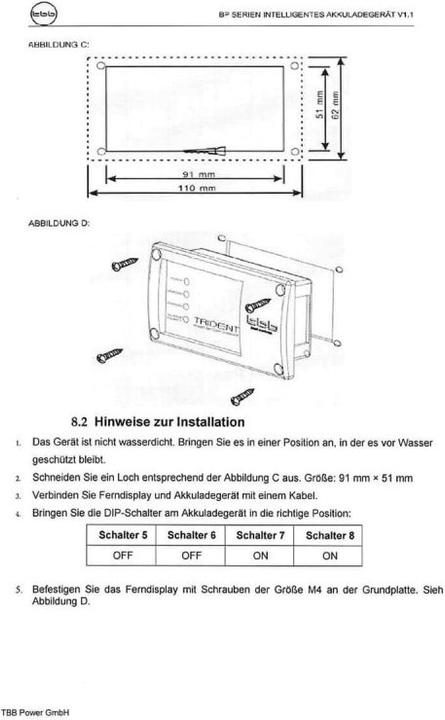 Immagine prodotto TBB Power Pannello informativo a LED con 3 m di cavo
