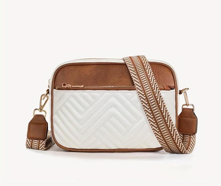 Image du produit Only-Bags.Store Simple Colorblock Mini Square Zipper sac à bandoulière, détail matelassé sac à bandoulière avec