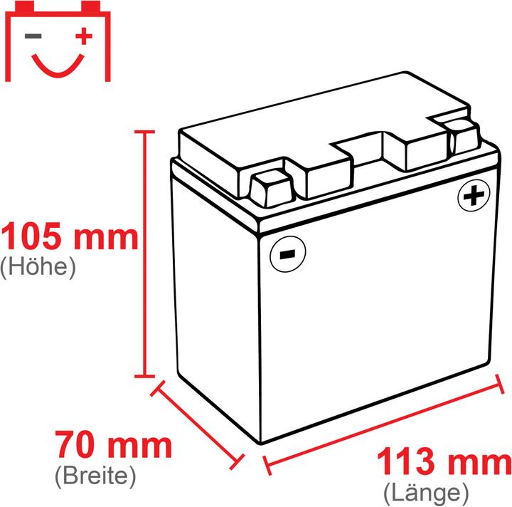 Image du produit Intact SLA12-7Z-S Bike-Power SLA 6Ah Batterie moto (DIN 50616) YTZ7-S, YTZ7S, TTZ7S-BS (12 V, 6 Ah, 80 A)