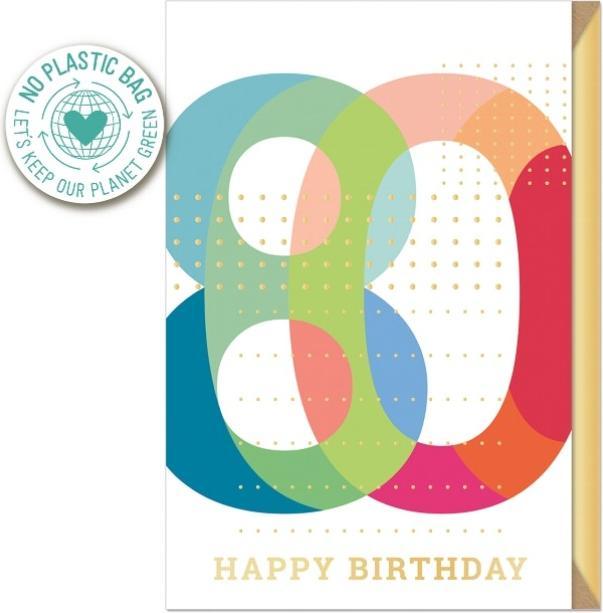 Produktbild Artebene Geburtstagskarte Zahlengeburtstag 80 (1 Stk.)