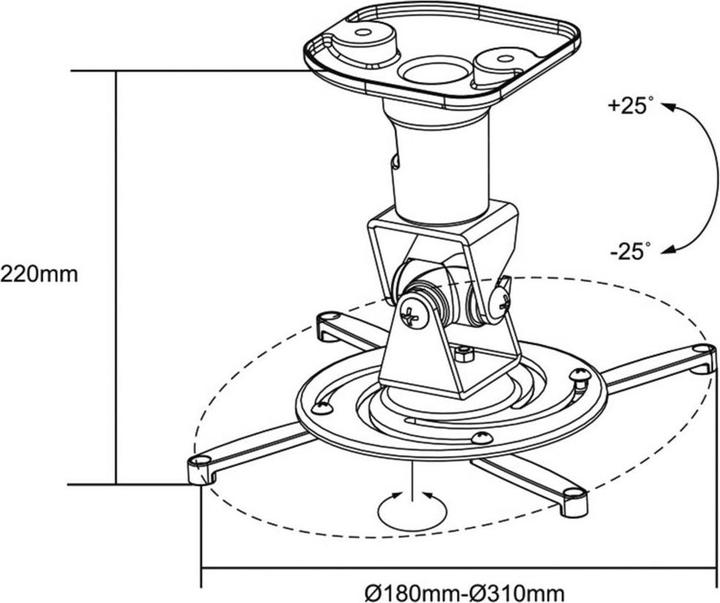 Actual product image LogiLink Beamer mounting (Ceiling)