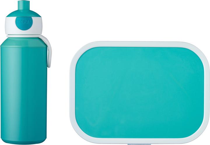 Actual product image Mepal Break set Campus (water bottle pop-up and lunch box) turquoise