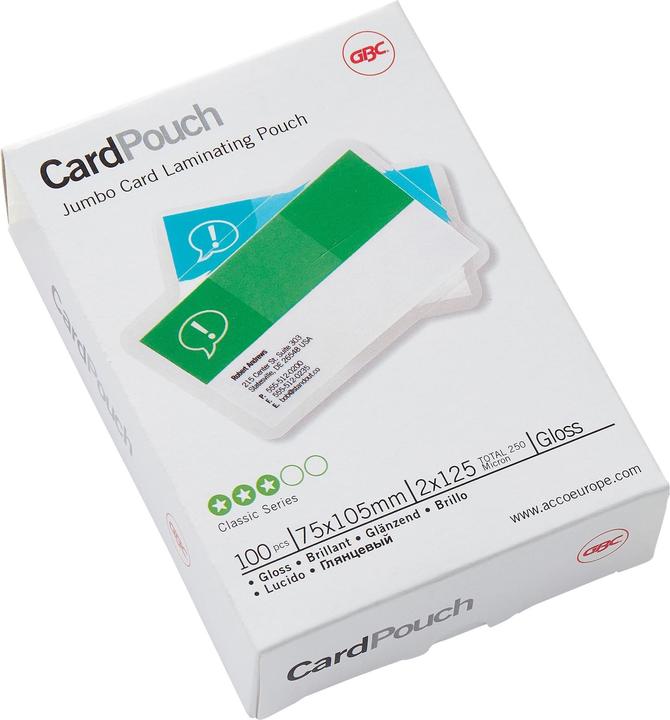 Immagine prodotto GBC CARD POUCH - Tasche per la laminazione a caldo (A7, 100 Pezzo/i, 125 µm)