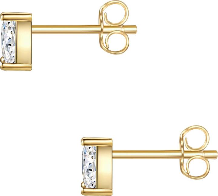Actual product image Glanzstücke München Ladies Triangle Sterling Silver Cubic Zirconia Yellow Gold - 31598 (Sterling Silver)