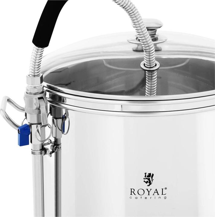 Actual product image Royal Catering Brew Kettle - 50 L - 3,000 W - 25 - 100 ° C - stainless steel - LCD - display - timer