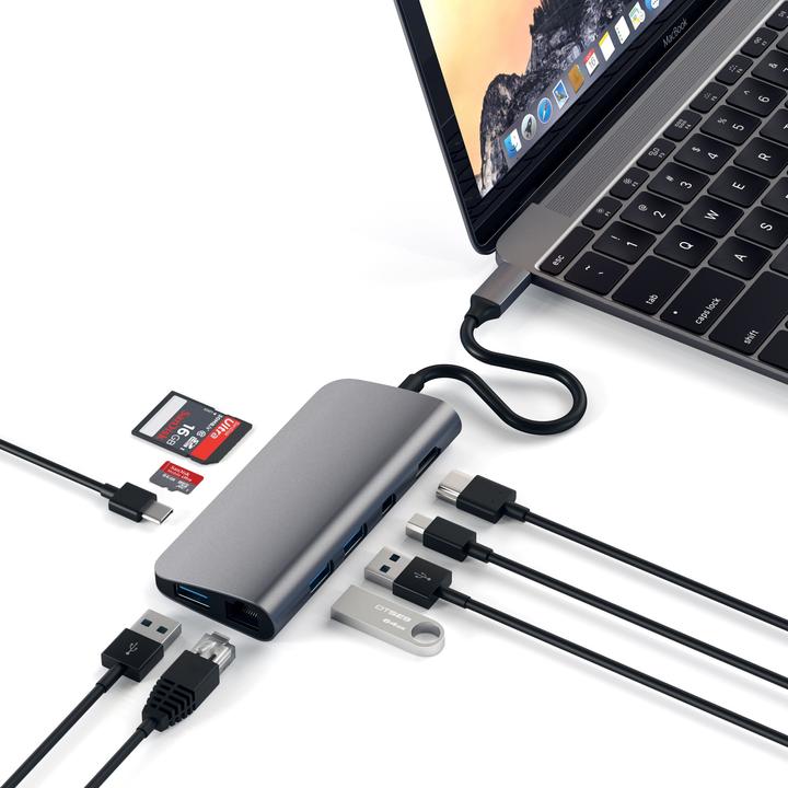 Actual product image Satechi Multimedia Adapter (USB-C, 9 Ports)