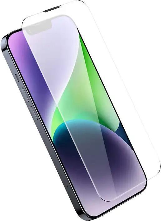 Actual product image Baseus Tempered Glass Corning for iPhone 13 Pro Max/14 Plus with built-in dust filter (1 Piece, Apple iPhone 13 Pro Max)